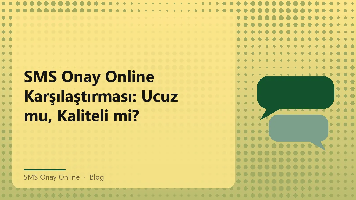 SMS onay online hizmetlerine genel bakış